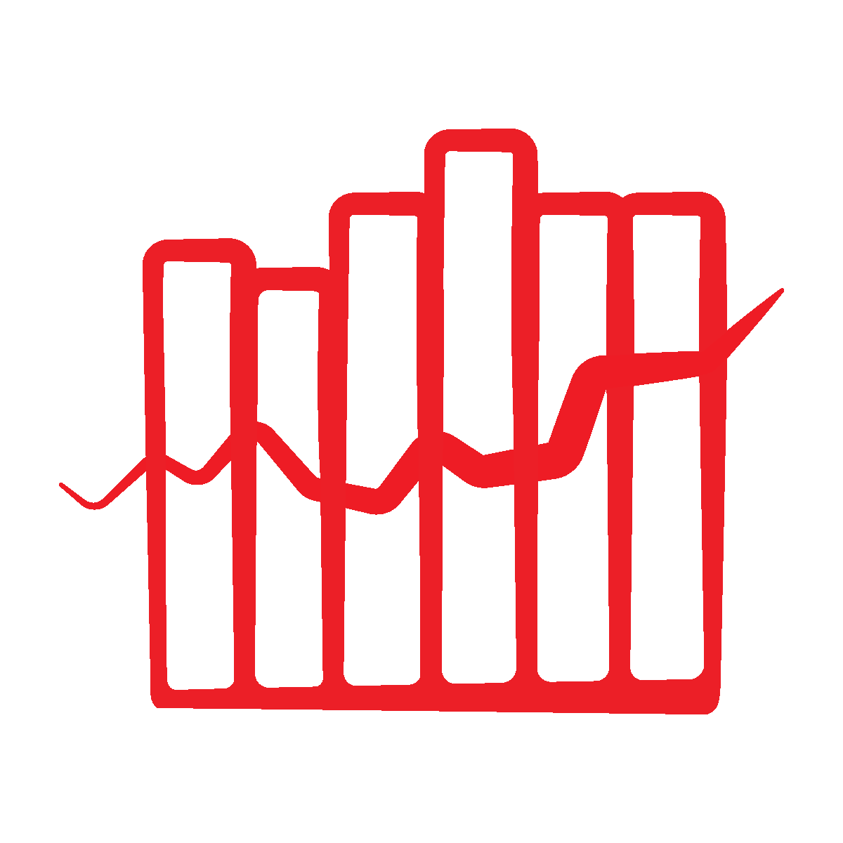 An icon of a stock market representing gifts of securities