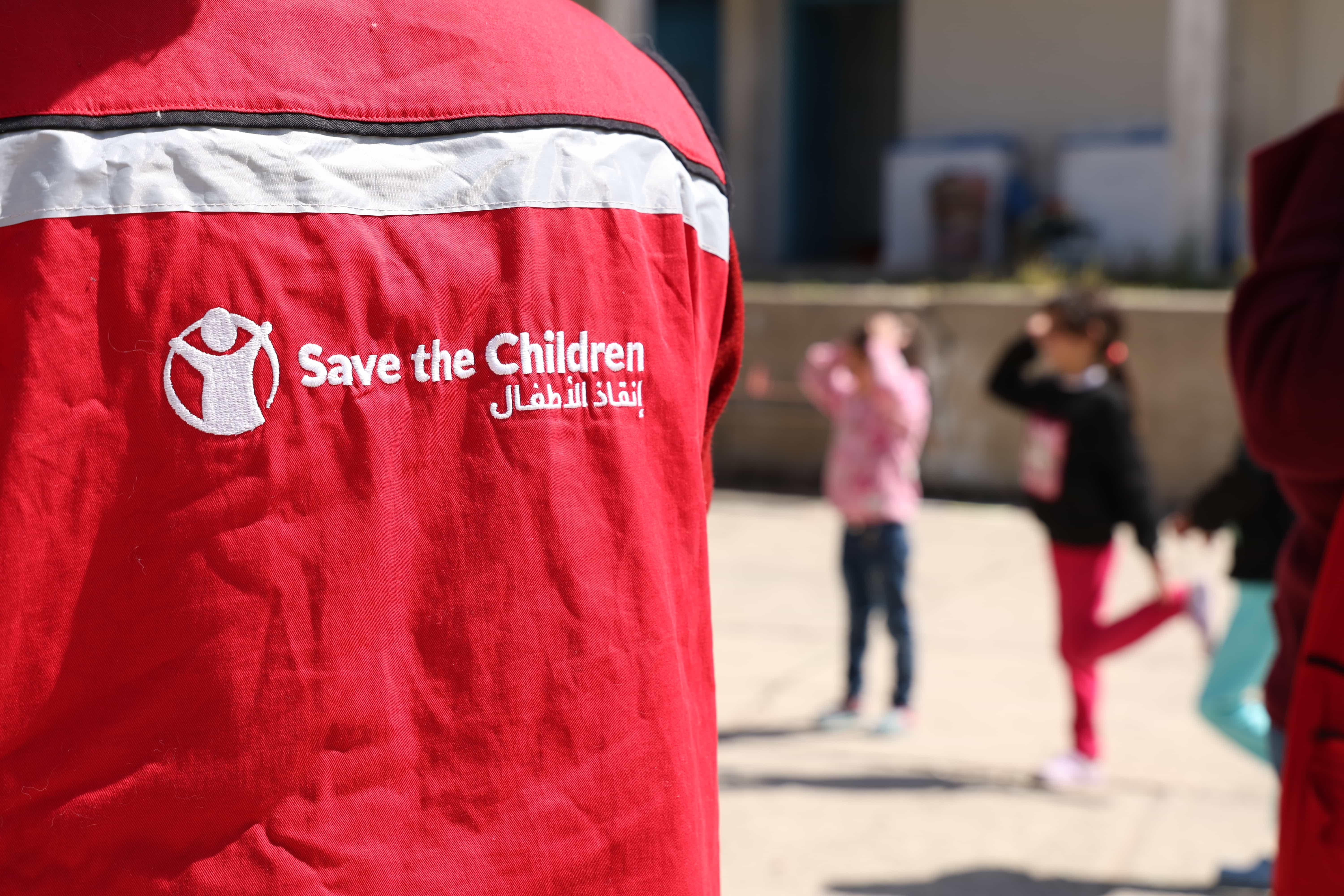 At the Child Friendly Space, Save the Children supports children with recreational activities, drawings, and toys. This gives children a moment to be themselves at the collective shelter for families forced to flee their homes.