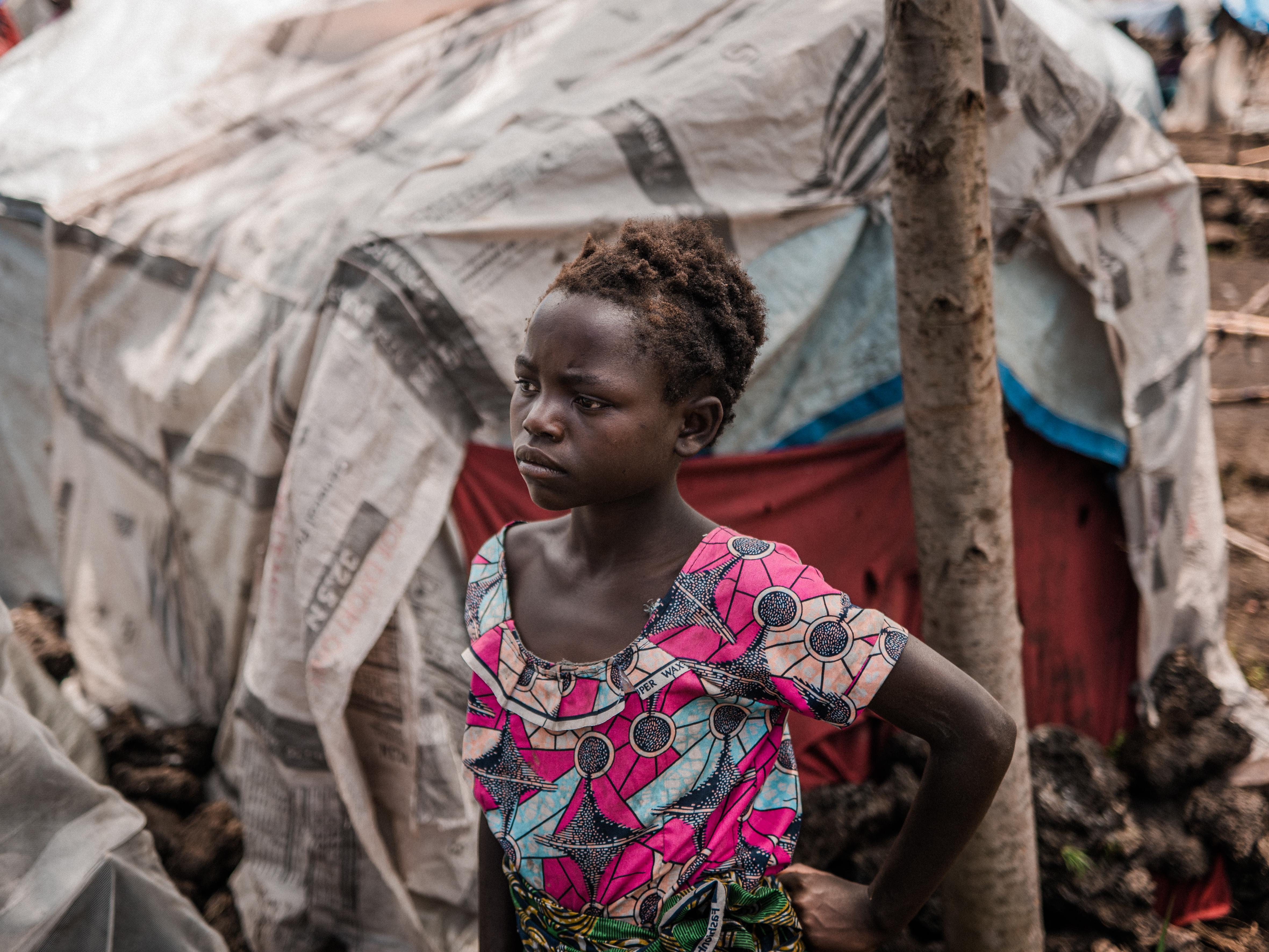 CH1807773_Liliane, 13, in the camp where she is now living