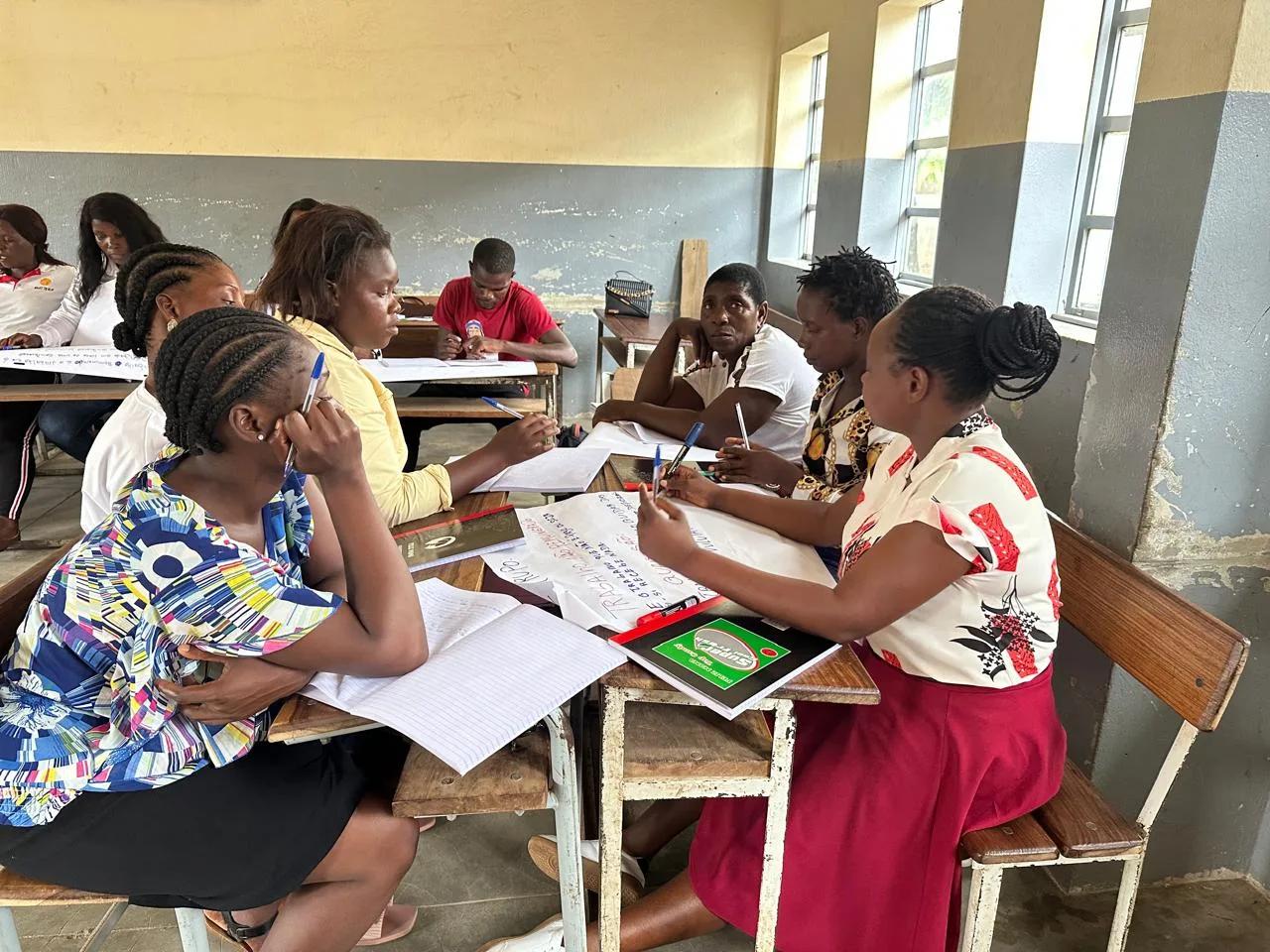 ECD workers attend a training in Xai Xai.