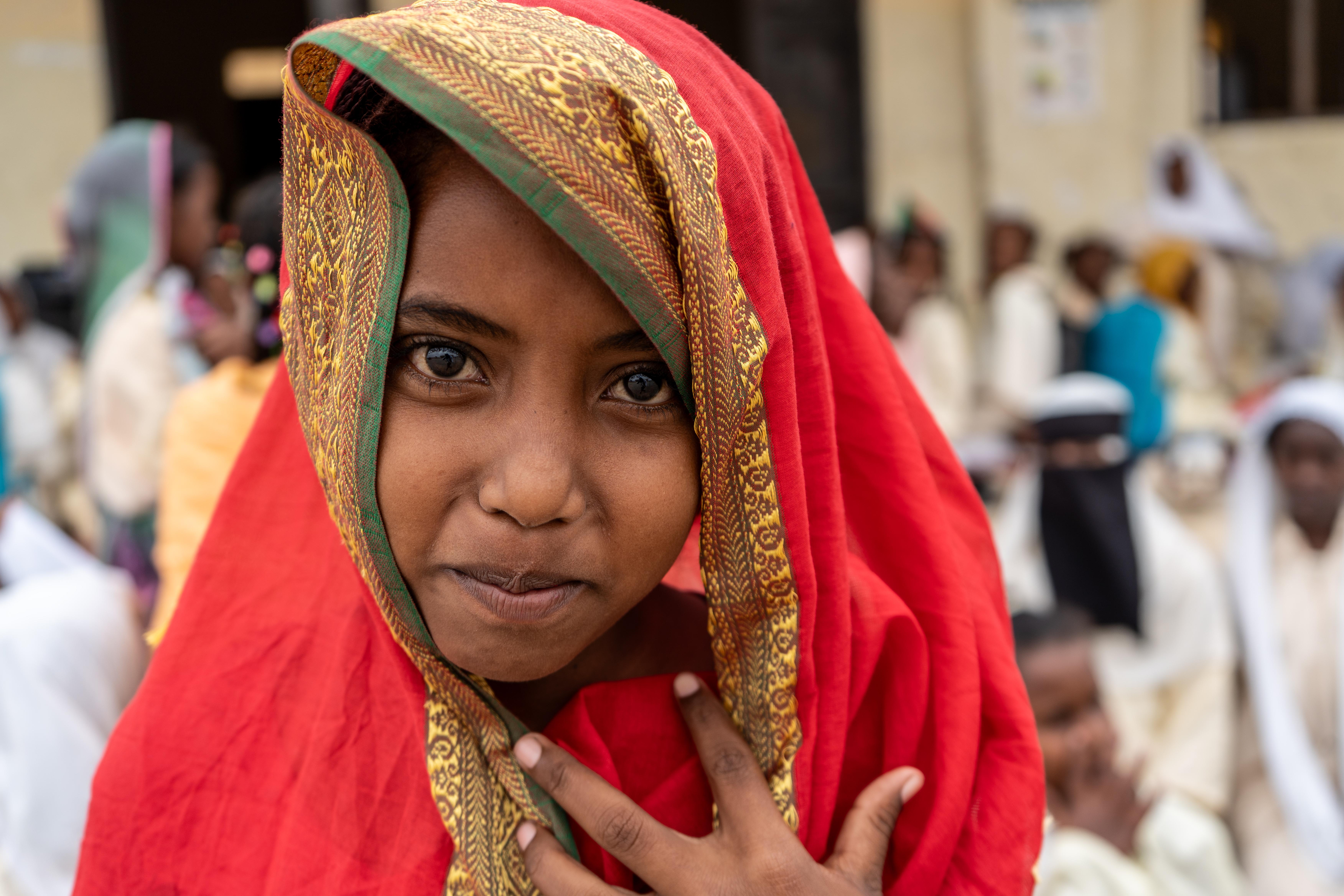 Maab*, 8, during SCI CEO visit to a school in Port Sudan
