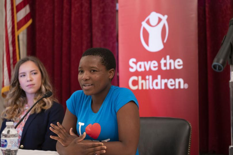 Cecilia, 16, speaking on a panel with members of Congress on Capitol Hill in 2019