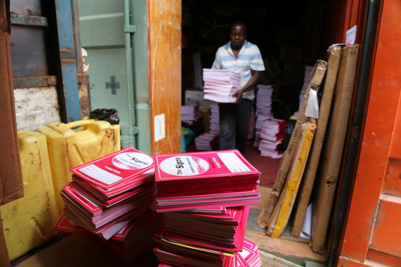 Teams distribute learning materials in Uganda