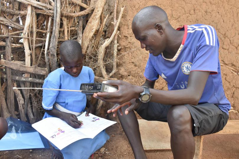 Anna, 12, keeps learning from home in Karamoja, northeast Uganda