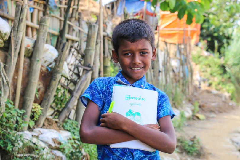 Amir*, 10, lives in the Rohingya refugee camps and receives psychosocial support from Save the Children