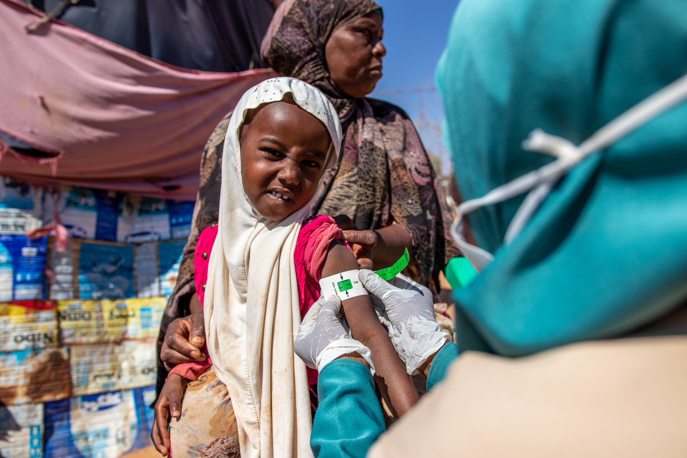 A child receiving treatment 