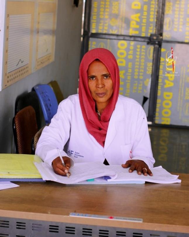 Shama in her office at the health centre