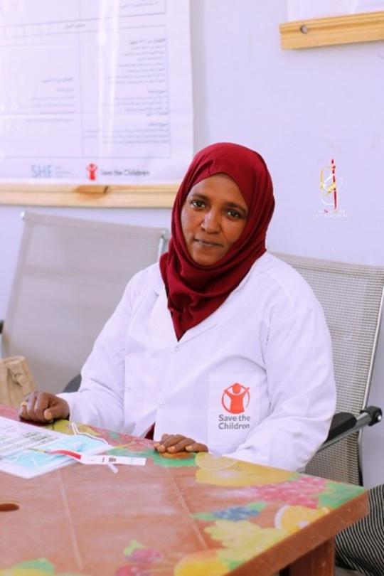 Wigdan at her office in the health centre