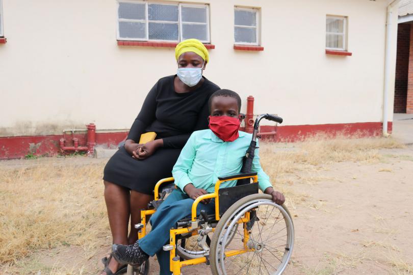 Bradley, 10, Zimbabwe, received hygiene kits from Save the Children