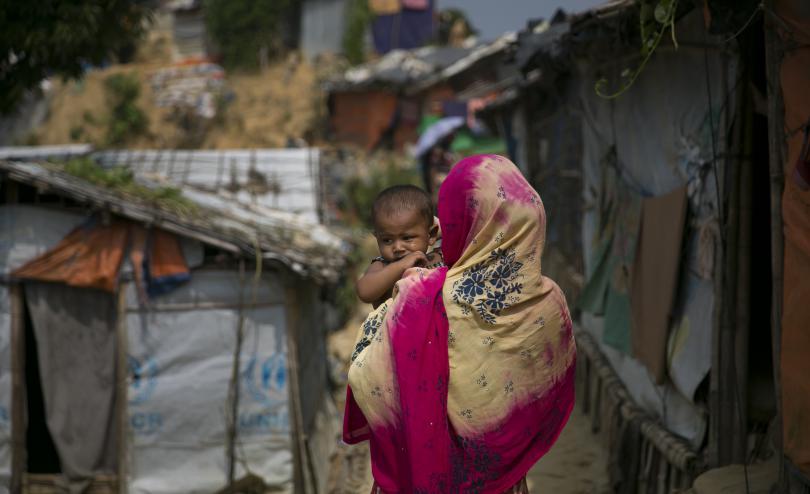 Woman with child in Cox's Bazar Camp