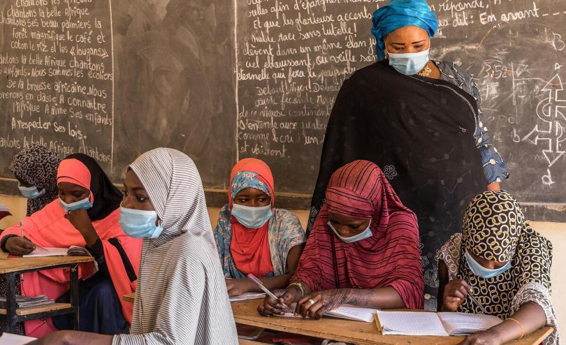  Rose Ramatou teaches a class at a school in Tillaberi region, Niger.