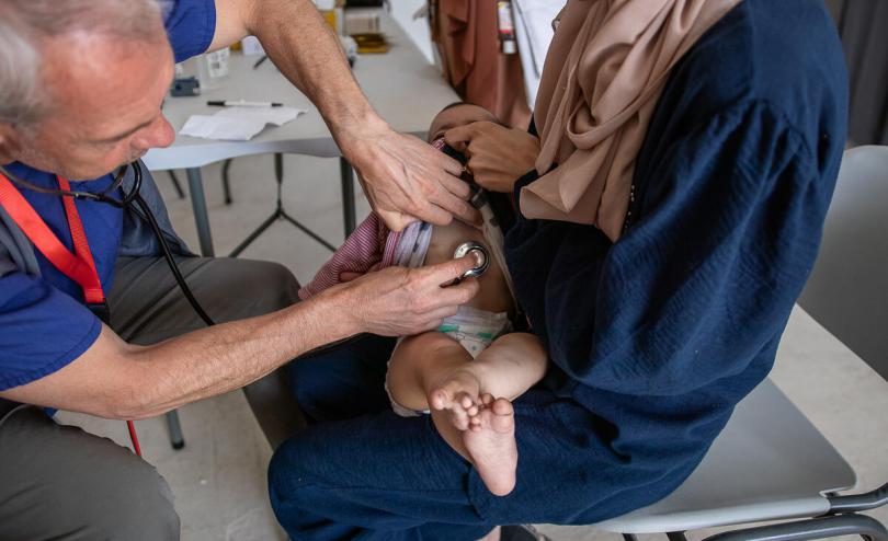 Masah receiving treatment at EHU clinic