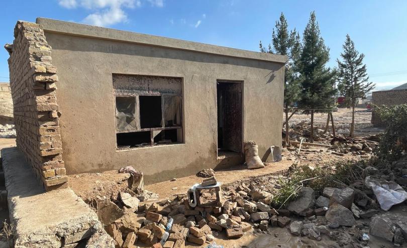 House destroyed by the floods