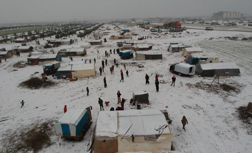 An informal displacement camp in Northern Idlib, Syria.