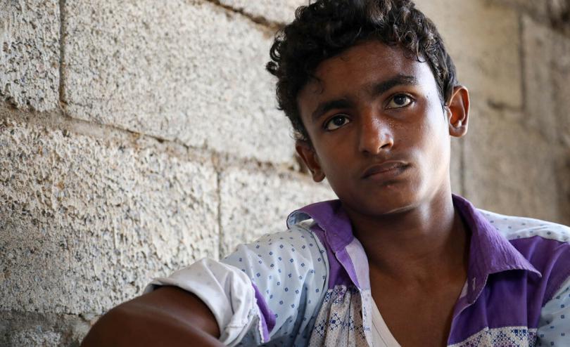Rami* 15, was injured by a warplane in Yemen.