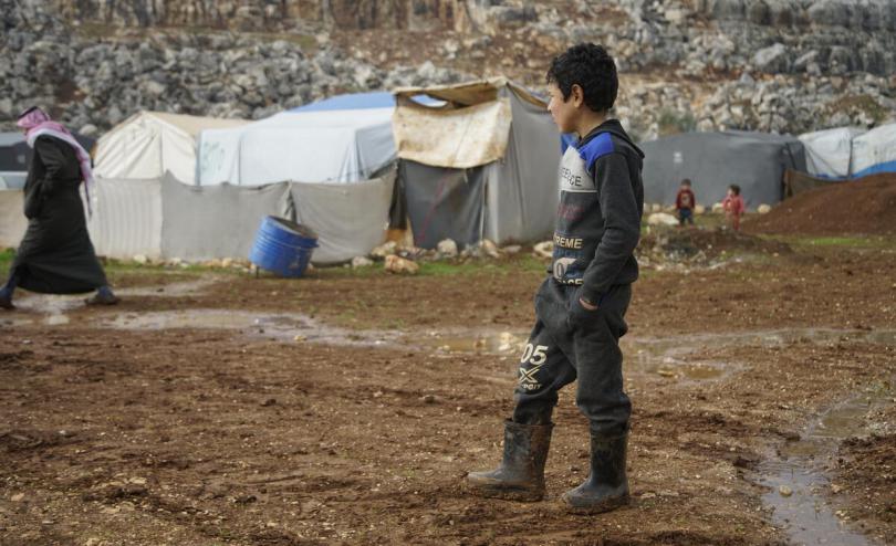 A child in the camp, Northern rural Aleppo, Syria