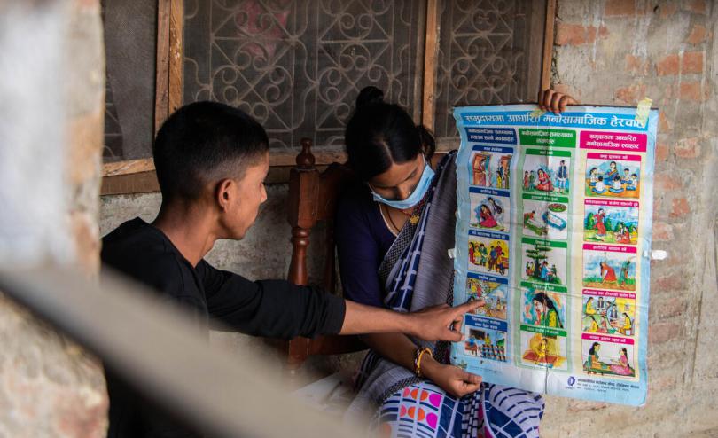 Rajesh (18) during psychosocial counselling after COVID-19 lockdown in Nepal