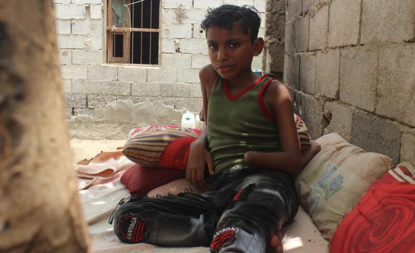  Tareq*, 12, injured by a missile, Hodeida, Yemen