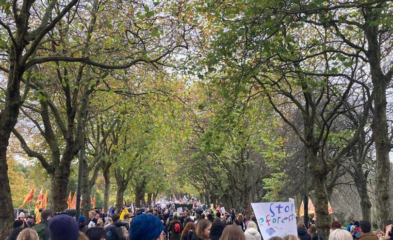 Friday's for future march in Glasgow on Youth Day at COP26.