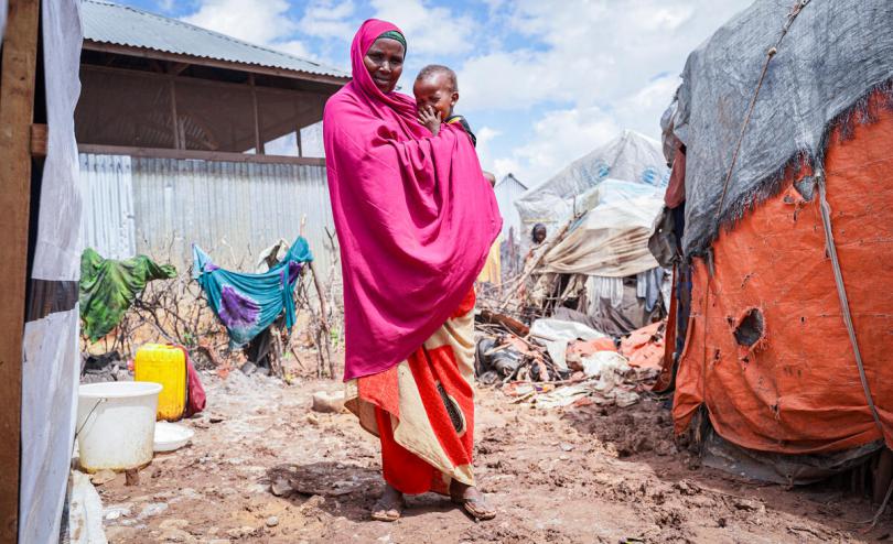 Ayaan*, 42, with her baby Mohammed, 3, who is recovering from malnutrition