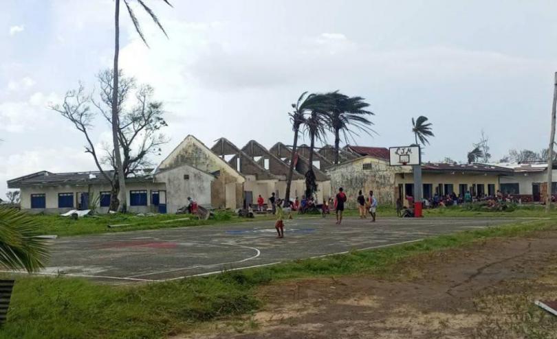 A school being used as hosting site/shelter when Cyclone Freddy first made landfall in Madagascar in February 2023