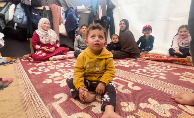 Feras in displacement camp gaza
