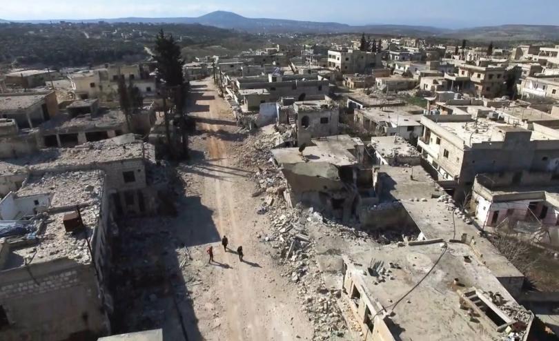 Drone footage of Idlib, Syria
