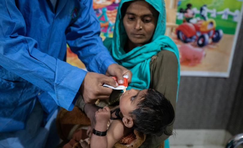 10 month old Jaiyan* is treated for severe acute malnutrition