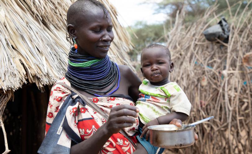 Woman and her baby who was treated for pneumonia in Kenya 