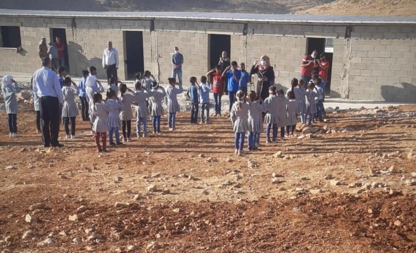 A school in Ras Al Tin in the West Bank due to be demolished by Israeli authorities. Photograph by Farah Abu Sahliya/Save the Children