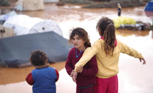 Displaced children in northern Syria