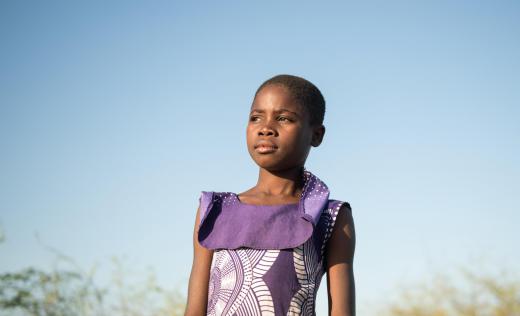 Sarah, 11, displaced after cyclone Ana and floods, Malawi