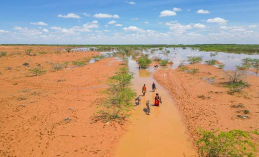 Aerial photos for the damage caused by the floods that hit Southern Somalia on May 2023