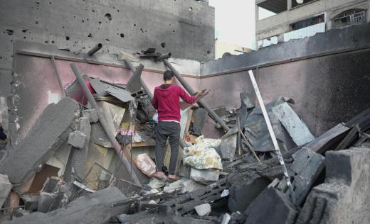 Destruction in Khan Younis, Gaza. 