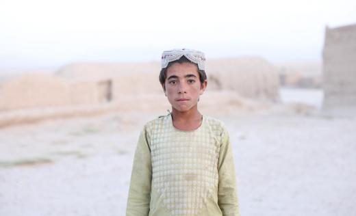 Raouf* (13), a child once displaced by extreme weather, Kandahar, Afghanistan.