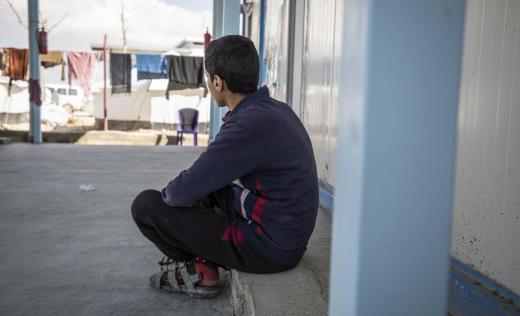 Marwan*, 15, is an unaccompanied child living in a displacement camp in North East Syria