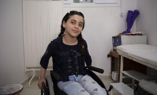 Alia* is 10 years old from Ghouta in Syria. She was critically injured in a mine explosion when she was just four years old