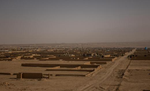 A settlement for displaced people in Mazar-e Sharif, Afghanistan.