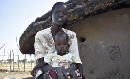 Abuk*, 38-year-old mother with her 8-month-old daughter Akel*