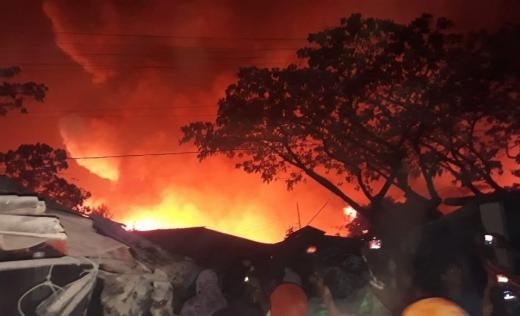 Fire in Rohingya camp, Cox's Bazar