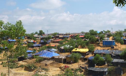A general view of Kutupalong camp for displaced Rohingya near Cox's Bazar in Bangladesh, October 23, 2017