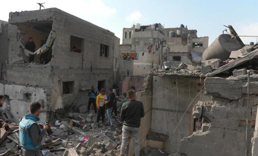 Destruction visuals in Khan Younis, Gaza