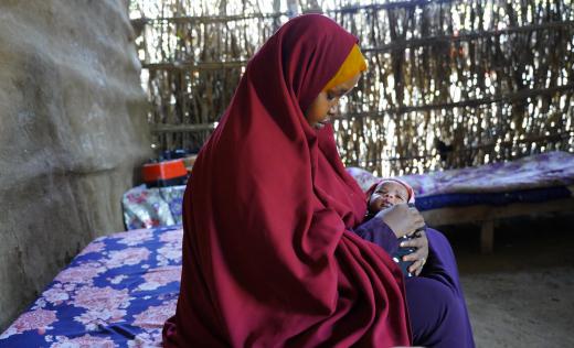Rahma* with her baby in Somalia