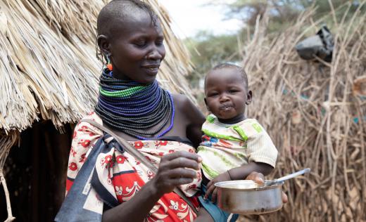 Woman and her baby who was treated for pneumonia in Kenya 