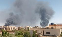 Flames in the sky of Khartoum